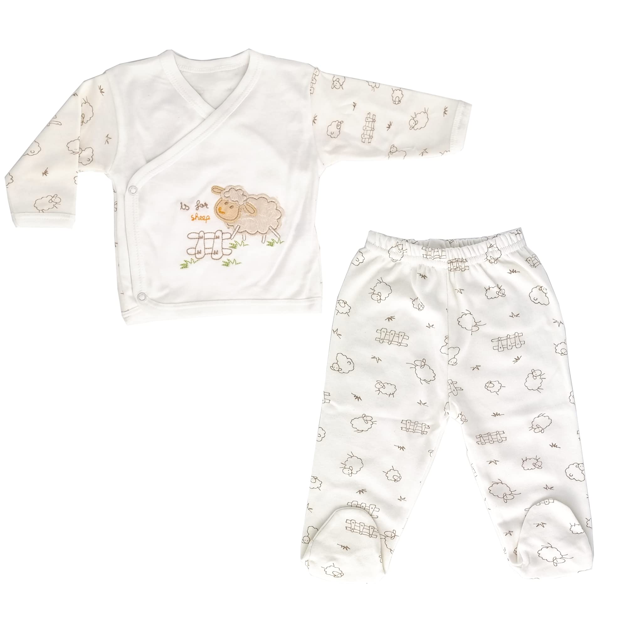 Huanger Ipeksi Baby Neugeborenen Baby Set 100% natürliche Baumwolle Erstausstattung Erstlingsausstattung Ausstattung Unisex Kleidung Geschenkset Babyausstattung mit 10 Teilig für Babys 0-4 Monate