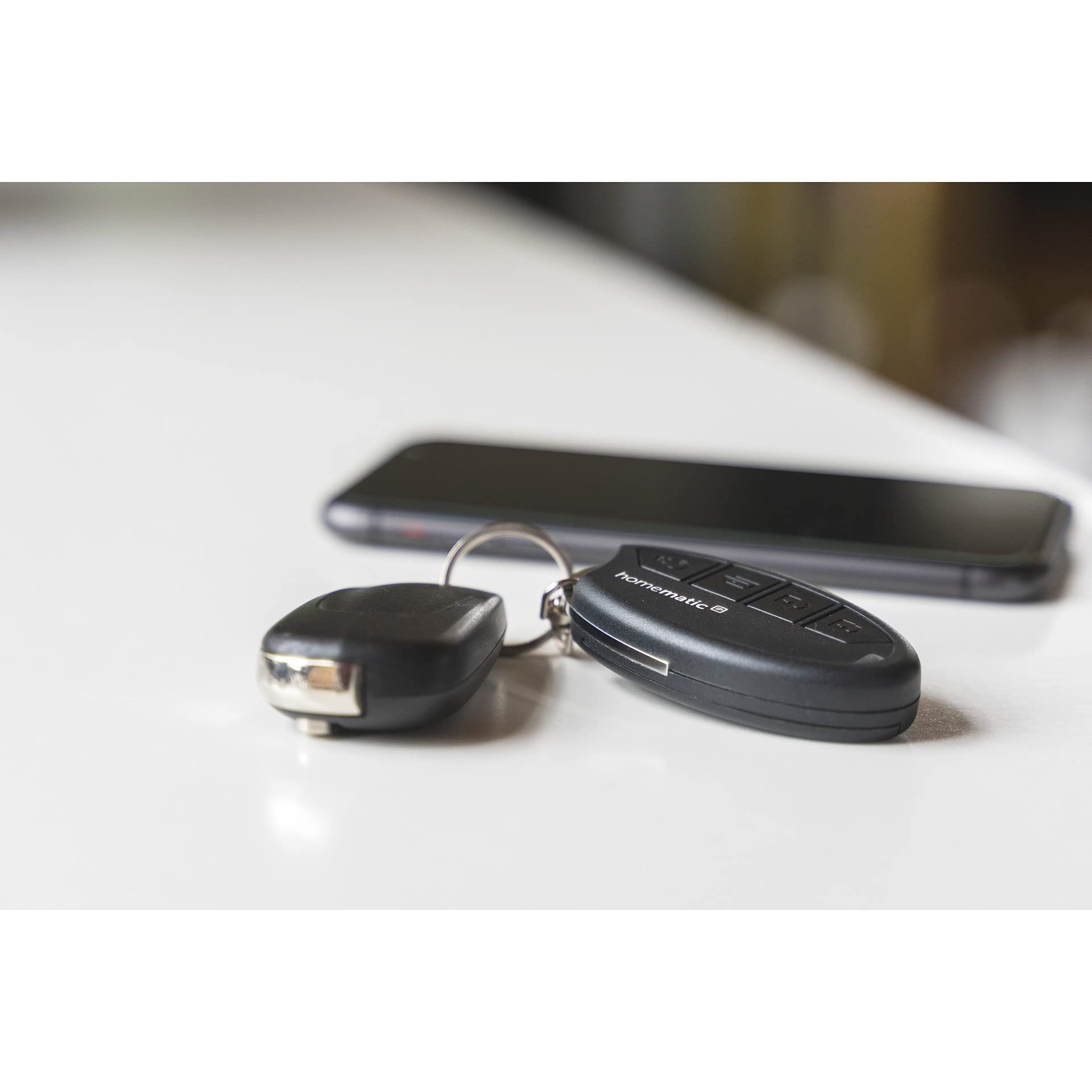 Homematic IP Smart Home telecomando portachiavi – accesso, telecomando radio, accessorio per la vostra serratura Homematic IP con funzione app, aprire, chiude e blocca Smart Lock, 142561A0