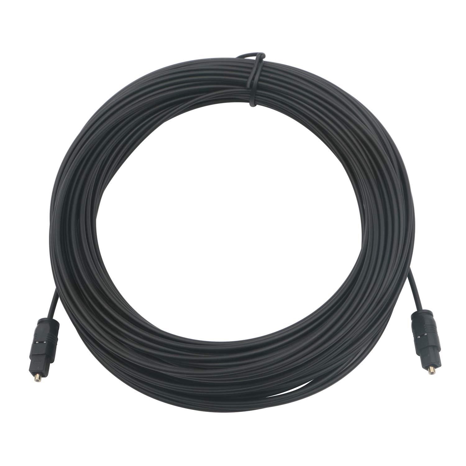 25M Schwarz SPDIF Toslink-Kabel für digitales Glasfaser-Audio für Heimkino, Digitalfernsehen und andere digitale Audiogeräte.