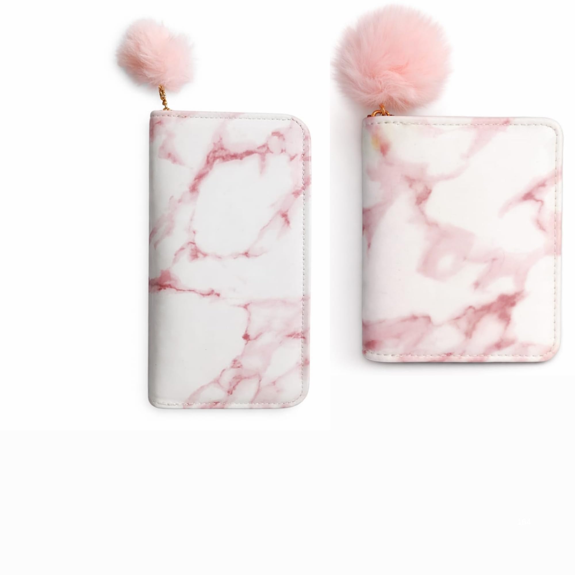 red salt Marble Print Wallet Combo for Women – Small & Large Matching Wallet Set (Pink)-picture-55