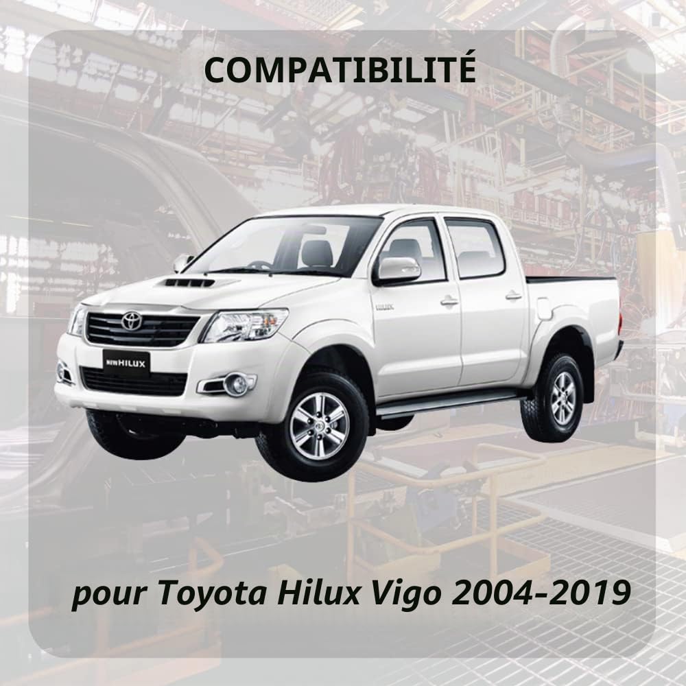 JINGLING 32MM Suspension avant 51MM Blocs de Suspension arrière Kits de levage pour Hilux Vigo 2004-2019 Kit UBolt Raise Adapter Strut Spring (avant et arrière)