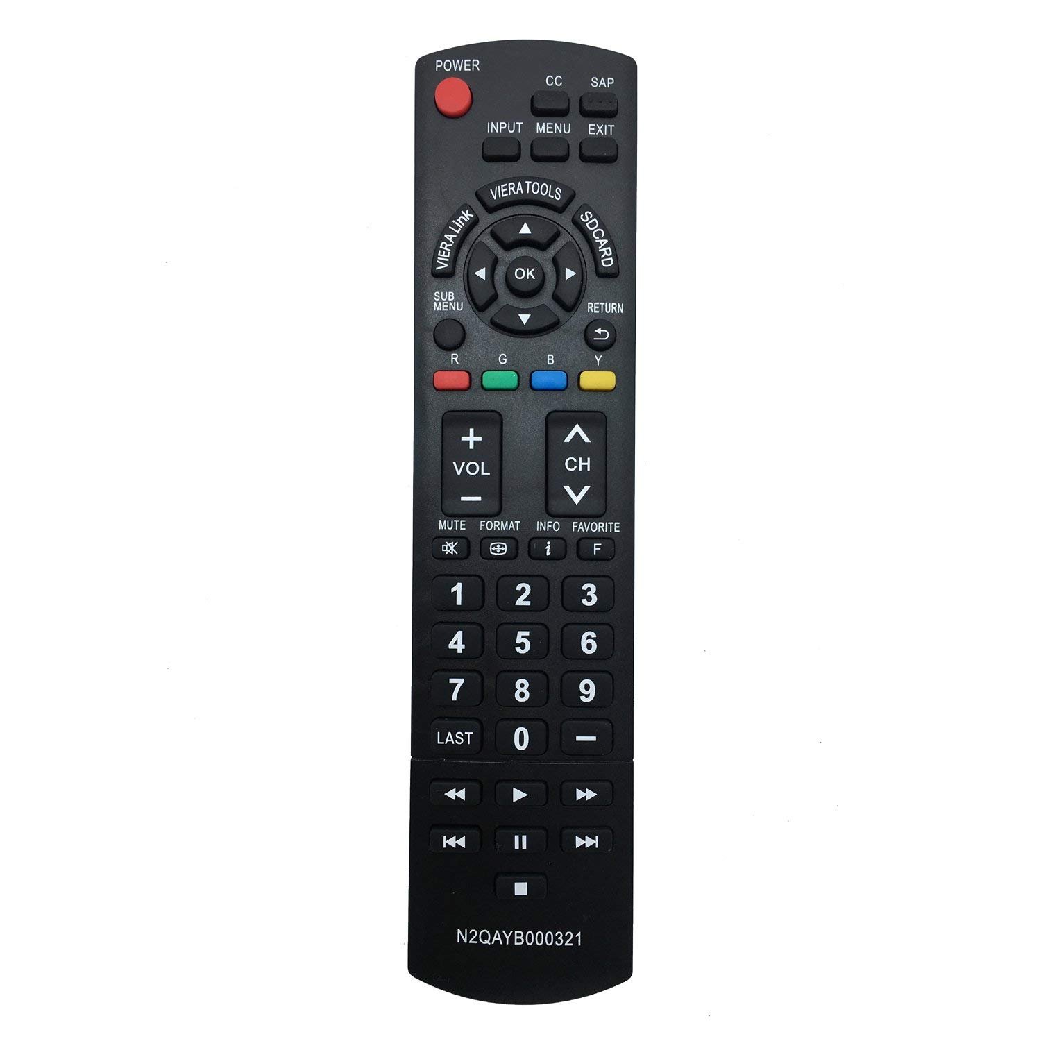 Amazon.com: N2QAYB000321 Remote Compatible with Panasonic LCD