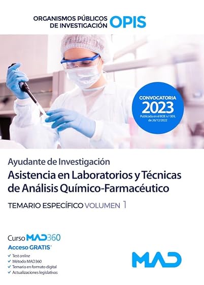 Ayudante de Investigación de los Organismos Públicos de Investigación. Asistencia en Laboratorios VOL 1
