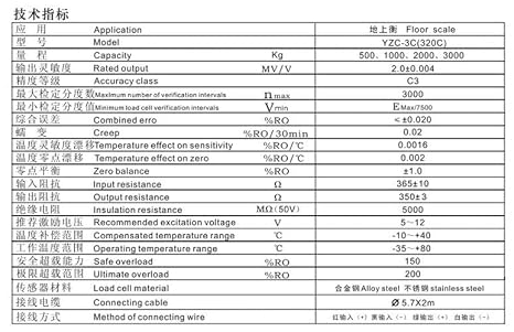 YZC-320C Loadometer Floor Scales Electronic Sensor Load Cell (1 ton)