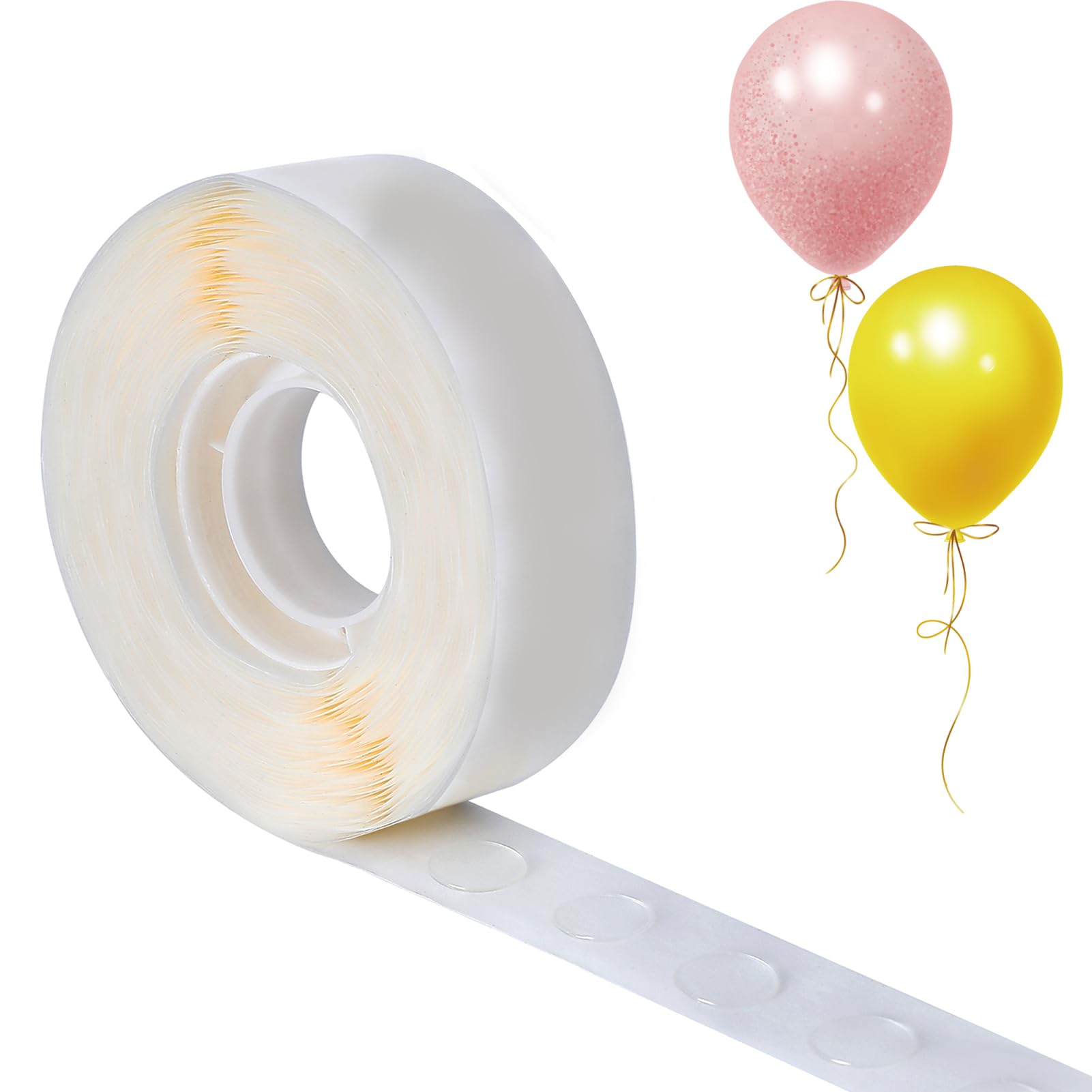 LMJIA 300PC Balloon Adhesive Dots, Removable Double Sided Adhesive Dots, Clear, High Viscosity, Acrylic, Instant Hold, Easy Remove, Craft, Decoration,