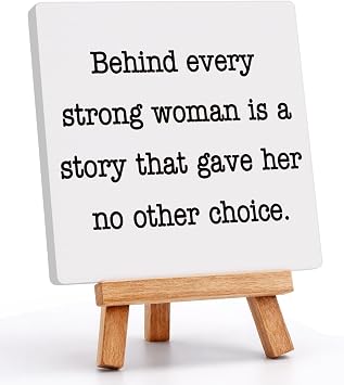Inspirational Gifts for Strong Women - Affirmation Positive Ceramic Desk Sign Little Reminder, Home Farmhouse Decor Decorations Living Room Bedroom Shelf Tiered Tray Coffee Bar Decoration