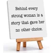 Inspirational Gifts for Strong Women - Affirmation Positive Ceramic Desk Sign Little Reminder, Home Farmhouse Decor Decorations Living Room Bedroom Shelf Tiered Tray Coffee Bar Decoration