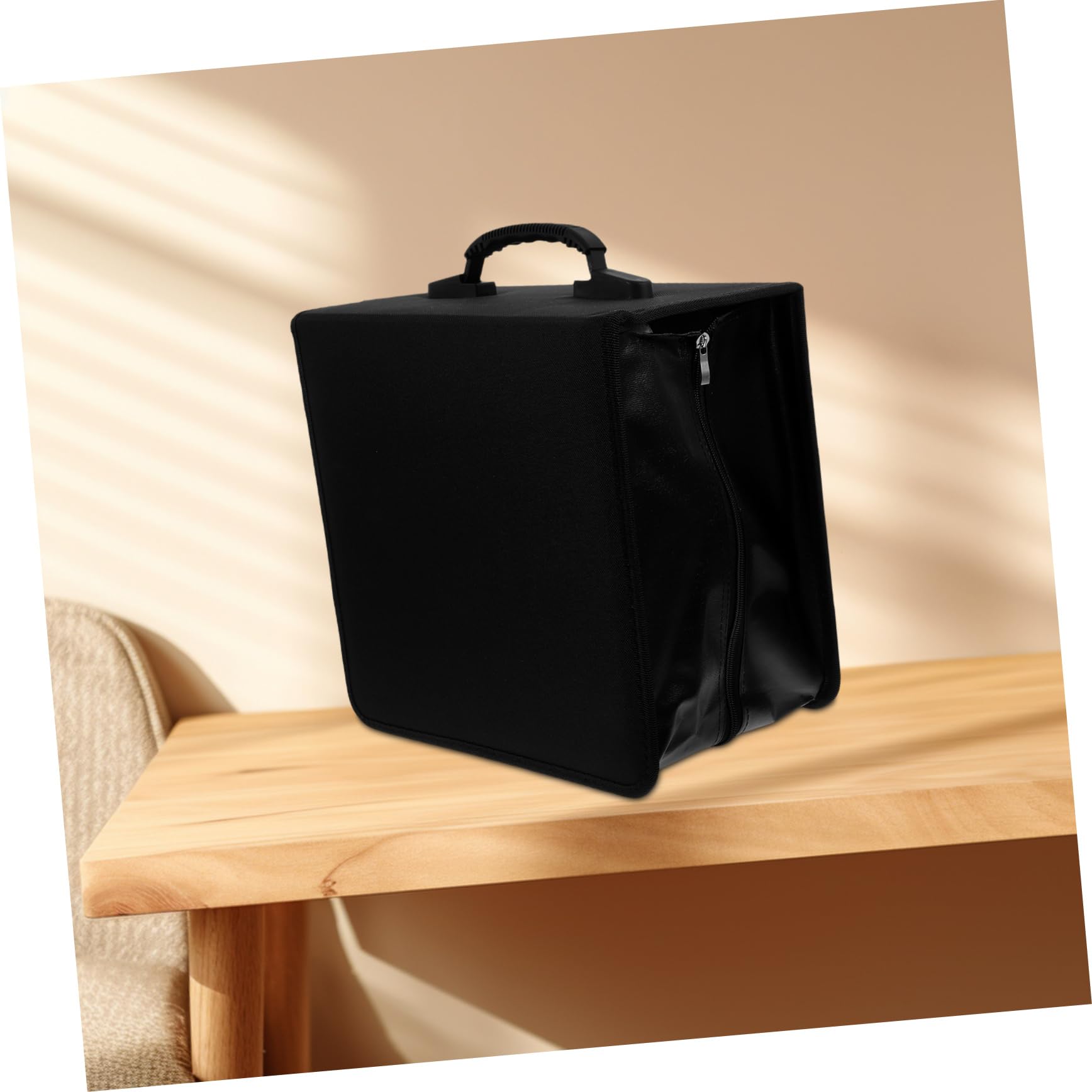 STOBAZA Piccola Custodia in Pu per Dvd Contenitore per CD con Maniglia Organizer per Dischi ad Alta capacità Dischi Custodia Protettiva per Auto e Viaggio