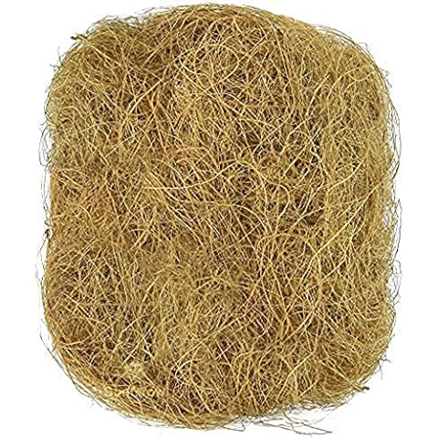SunGrow Coconut Fiber, Comfortable Bedding for Small Birds and Animals, Nest Material, Great for Nest Building and Hideouts Cover