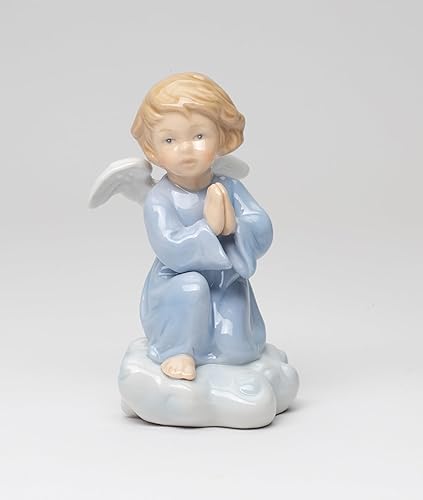 Miniatura 8 de Cosmos Gifts 10424 - Figura inspiradora de porcelana fina con ángel, 4 14 pulgadas