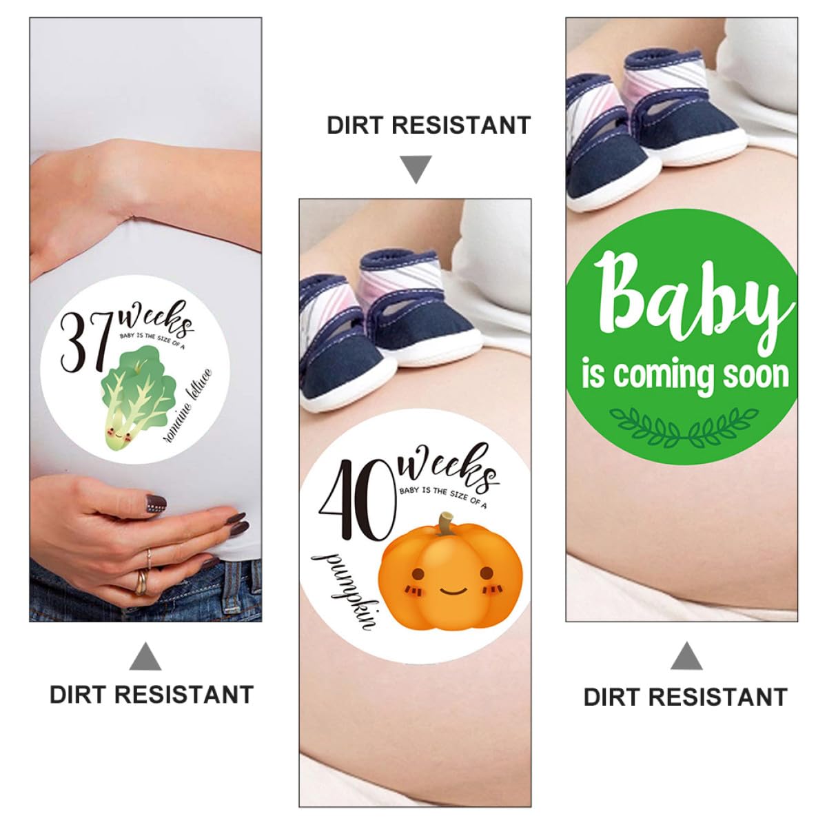 LOPUNER 28 Piezas Pegatinas Decorativas Embarazo para Fotografía Semanal Barriga Crecimiento Adhesivas para Mujeres Embarazadas Marcadores de Mes Señal Mujer Embarazada — view 8