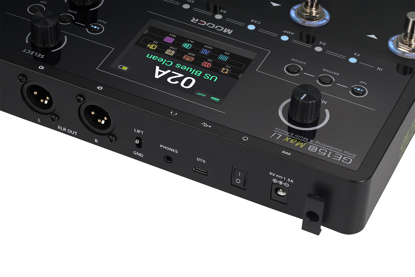 Mooer GE150 Max LI Multi Effects - Pedale, con batteria
