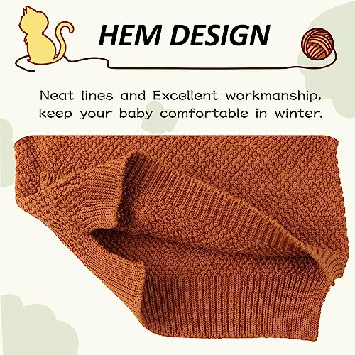 Peecabe Toddler Baby Girl Boy Cable Knit Sweater Cotton Infant Pullover Crewneck Long Sleeve Sweatshirt Fall Winter4