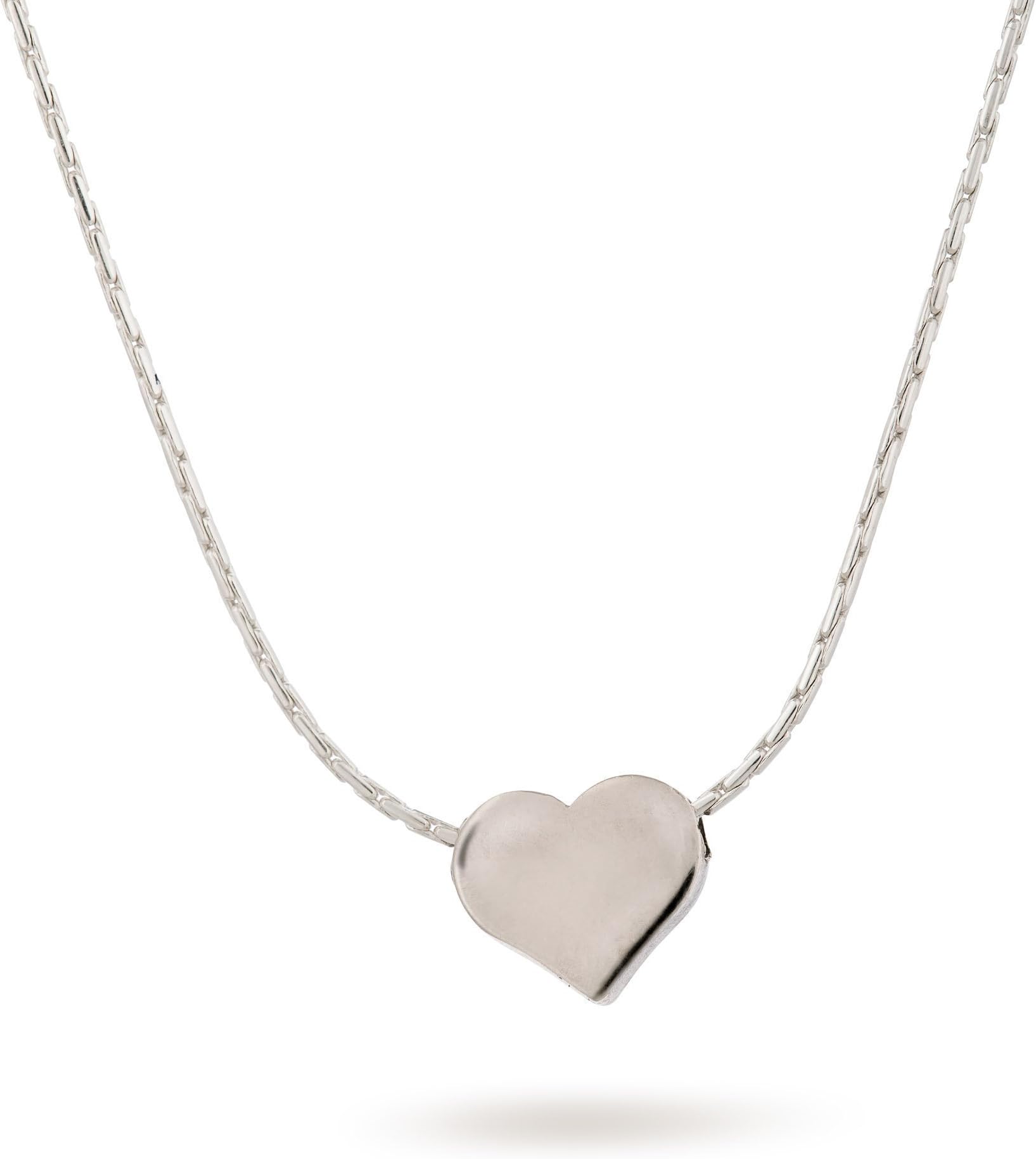 Sponsored Ad – Sterling Silver Heart Necklace Tiny 8mm Heart Charm Length 38 cm/16 inch+5cm Extender