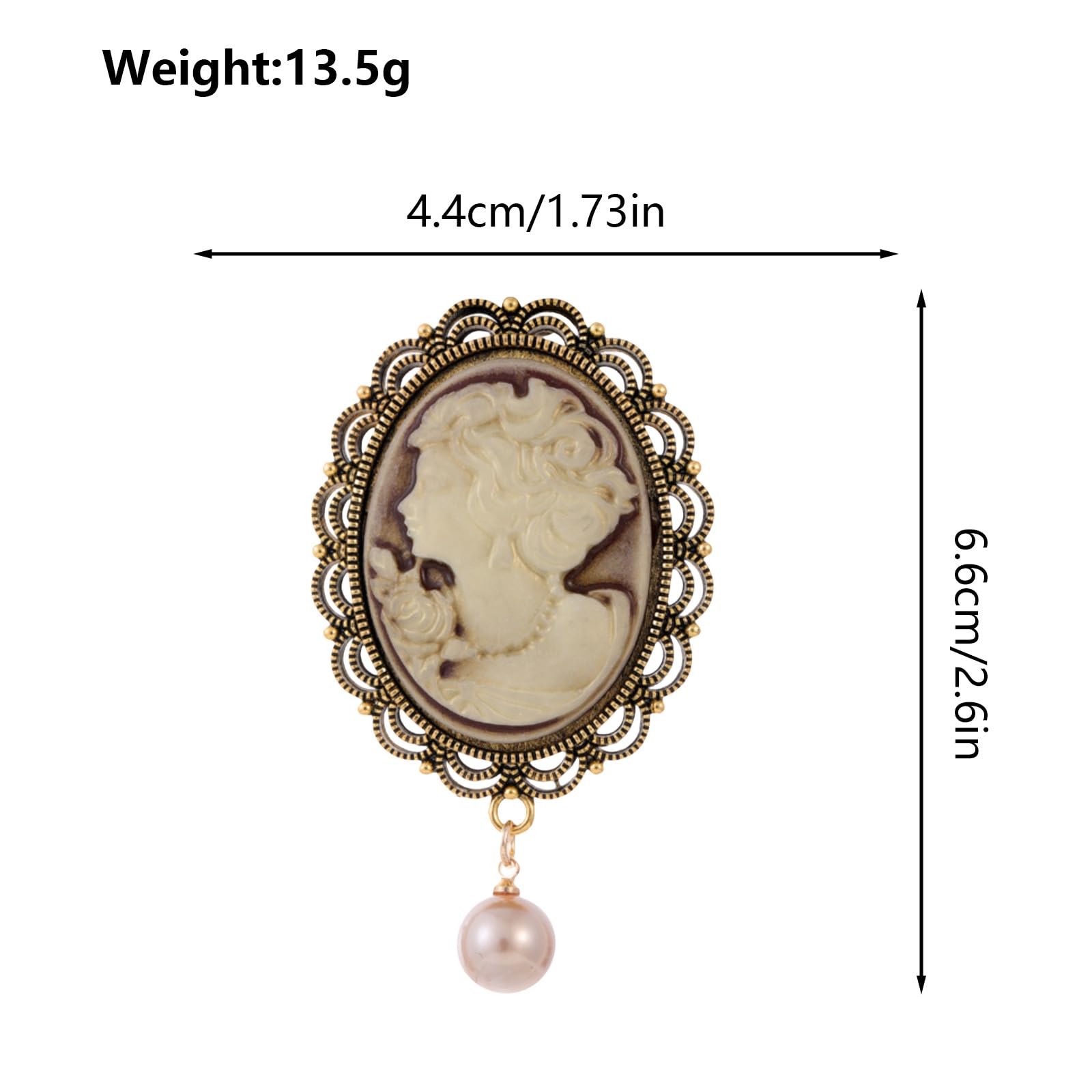 FAIRYGATE Gold Pin for Dress Brooch Crystal Pins Badge Enamel Lapel Brooches for Women Jewelry Decoration for Birthday Dating Party Anniversary UC31 — view 74