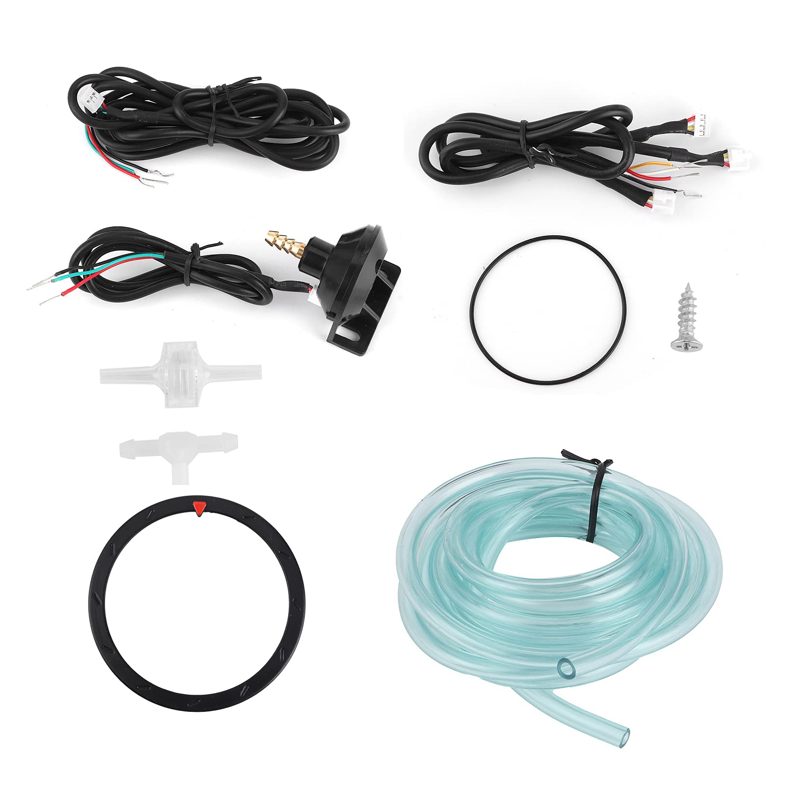 Misuratore di Pressione del Manometro Turbo Boost 0‑200 Kpa Retroilluminazione a LED 60 Mm/2,5 Pollici di Diametro Universale per Auto 12V