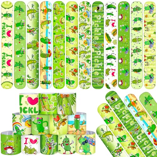 YYMYMGJ 48 PCS Funny Pickle Slap Bracelets Party...