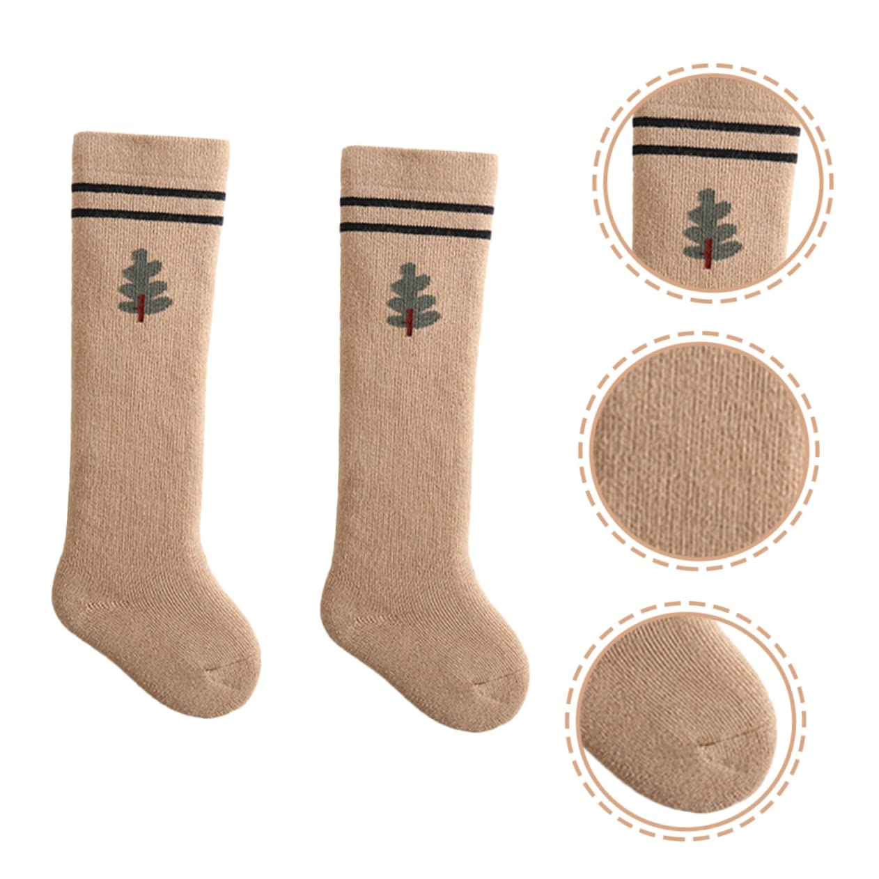 Kisangel 5pares Calcetines Largos Antideslizantes Para Bebés Gruesos y Cálidos Transpirables Para Invierno Unisex Talla Años