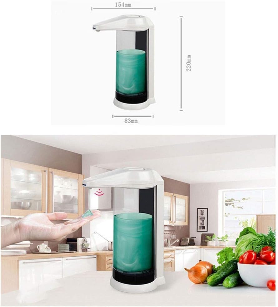 Non-Contact Automatic Wall-Mounted Soap Dispenser 500ML Stainless Steel Hands-Free Liquid for Kitchen Bathroom (Style : C)