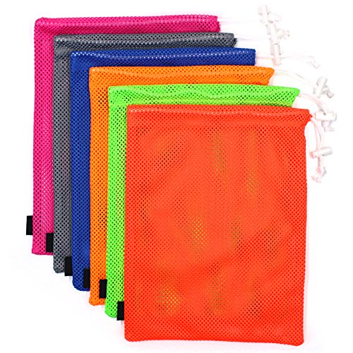 MoMaek Set of 6 Nylon Mesh Storage Ditty Bag Stuff Sack for Travel