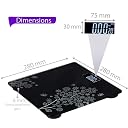 Digital Personal Bathroom Health Body Weight Weighing Scales For Heavy Thick Tempered Glass LCD Display Body Weight, Weight Scale Digital For Human Body, Weight Machine For Body Weight (Black) gallery image