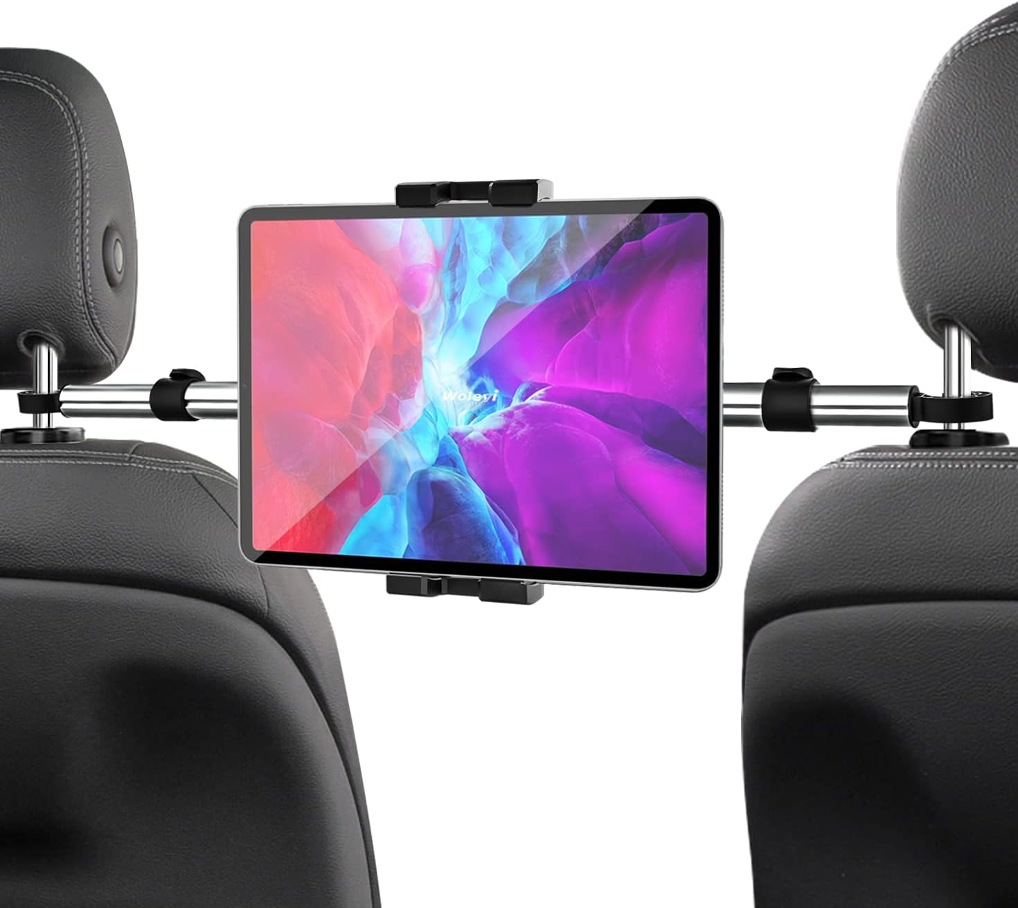 Car Headrest Tablet Holder Mount, [Anti Shake & Stretchable] Phone iPad