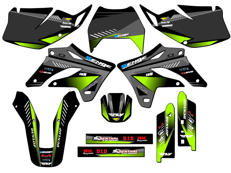 Amazon.com: 2004-2007 KLX 250 Surge Black Senge Graphics Complete