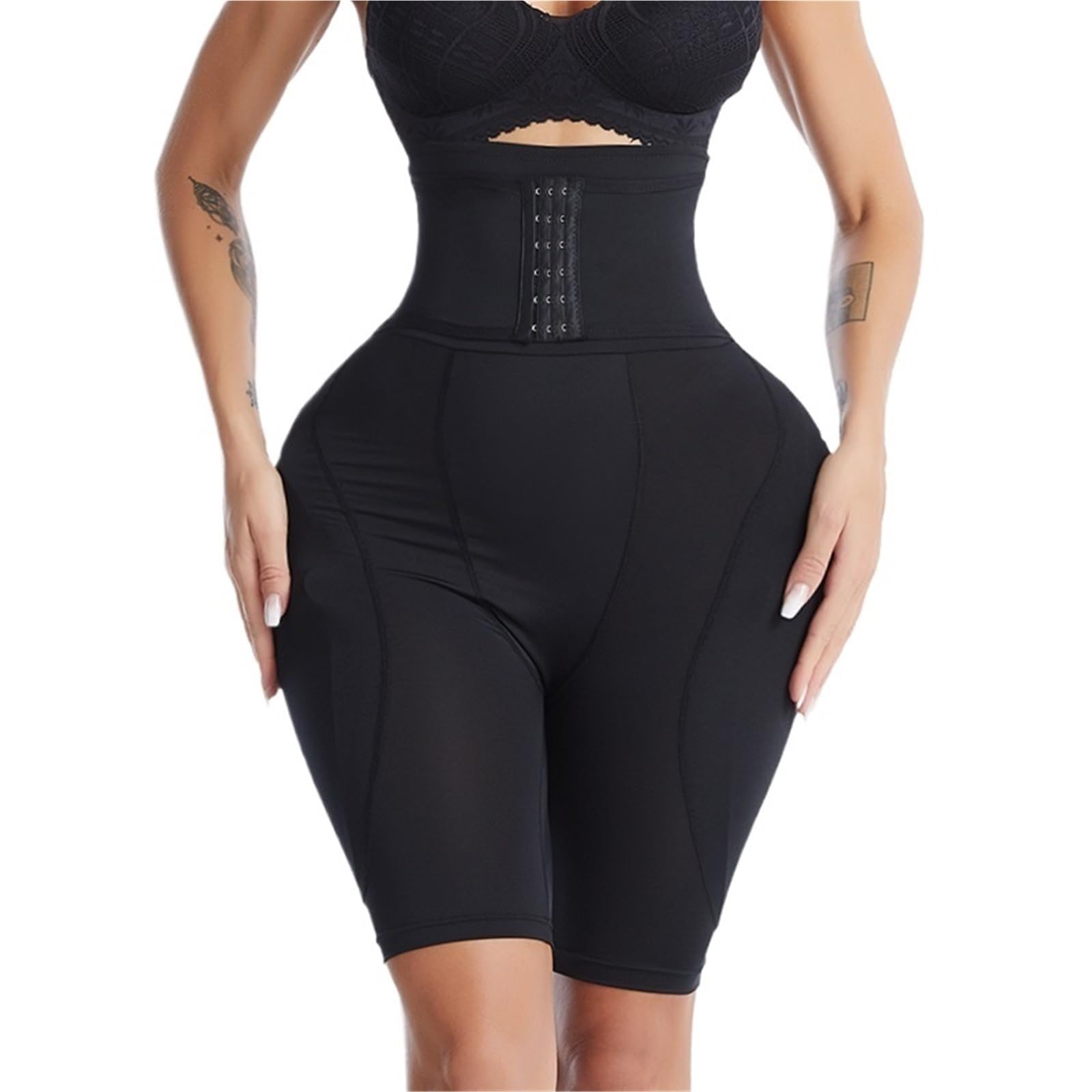 Entrenador de Cintura Alta Moldeador Cuerpo, Bragas Acolchadas, glúteos, Levantador sin Costuras, Control