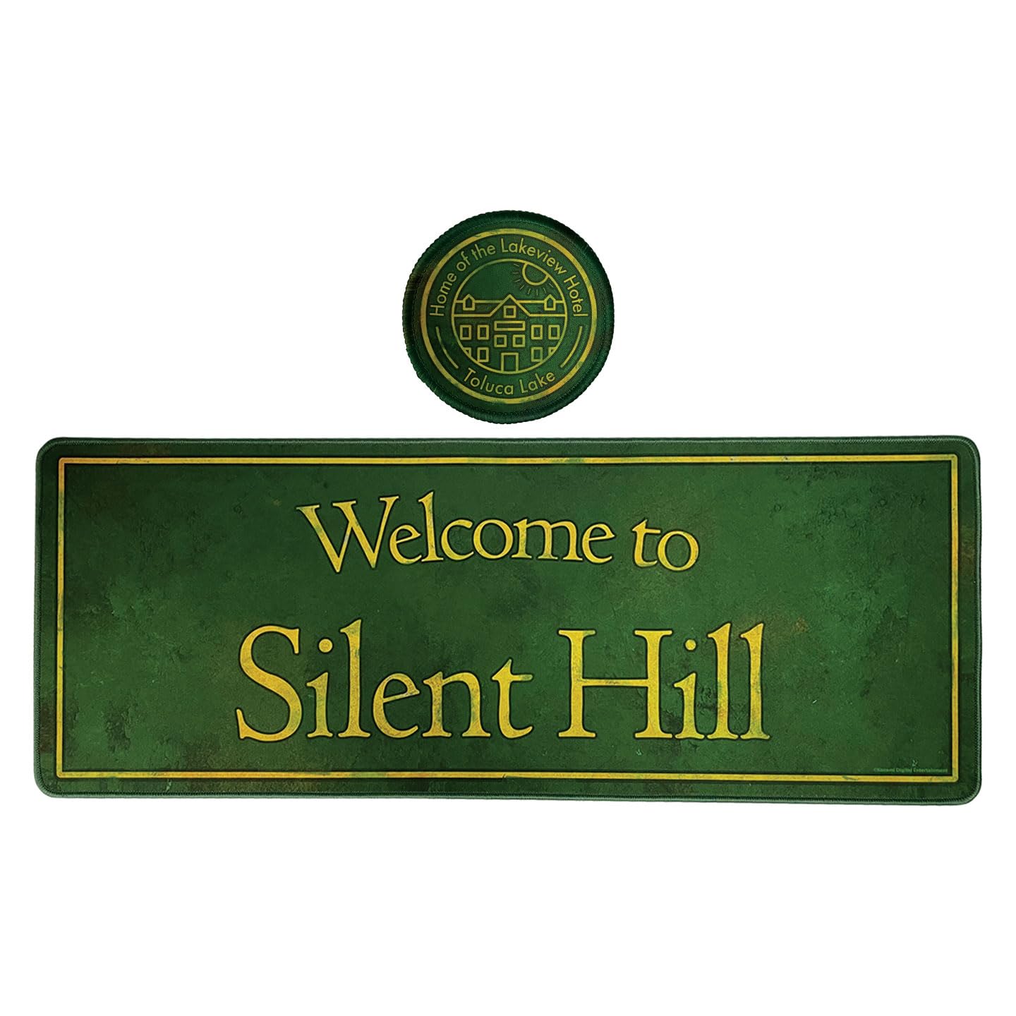 Silent Hill Schreibtischunterlage Set - XL Mousepad Mit Untersetzer
