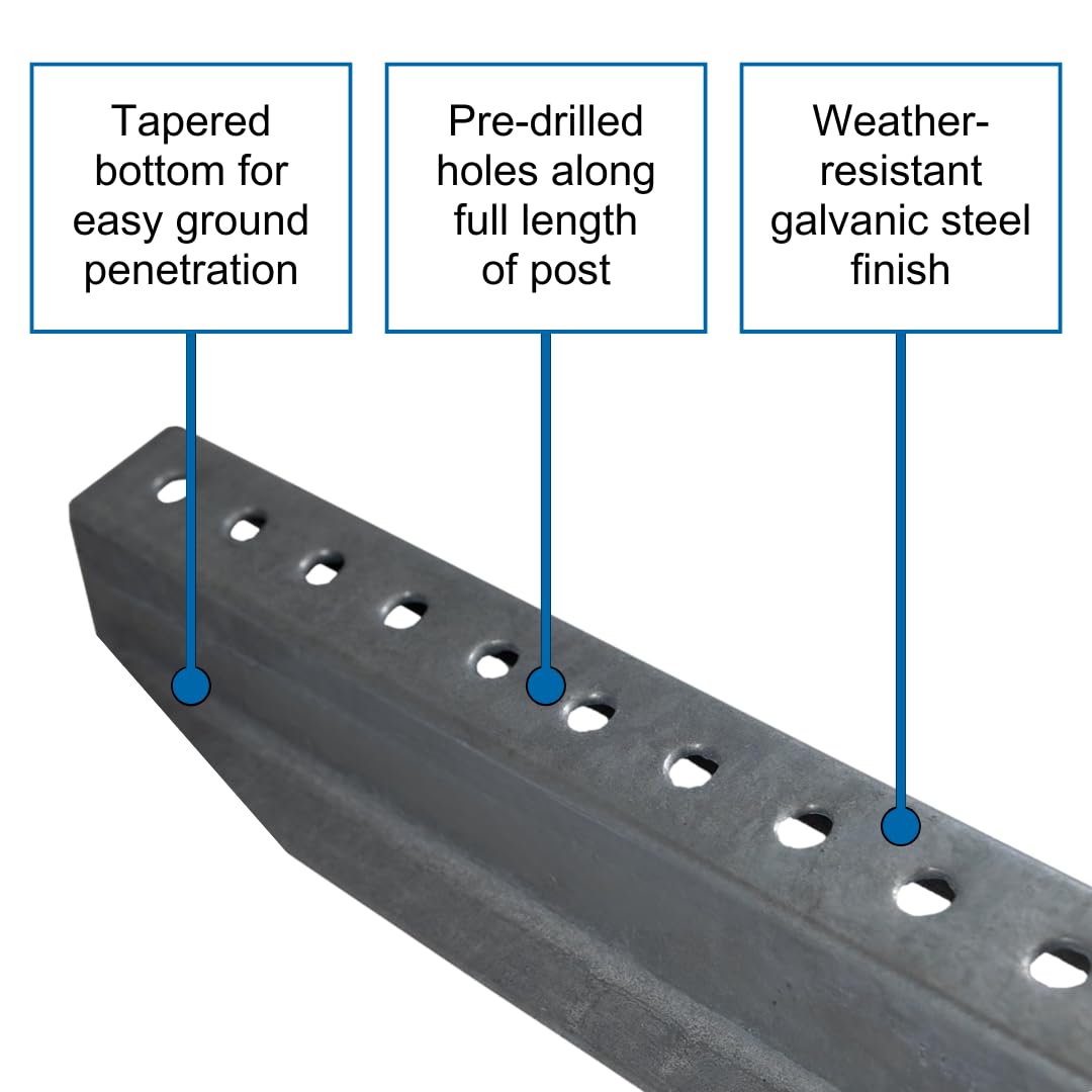 NMC P4GV U-Channel Post – 3.1 in. x 4 ft. Galvanized Steel Post