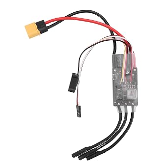 For RC Crawler ESC, AM32 Brushless 80A for 2-6S, Adjustable BEC 5-8.2V Output, with Heatsink, Firmware Upgrade Connector