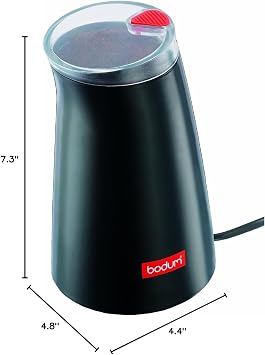 Bodum C-Mill Electric Blade Coffee and Spice Grinder, Stainless Steel Blade, Black
