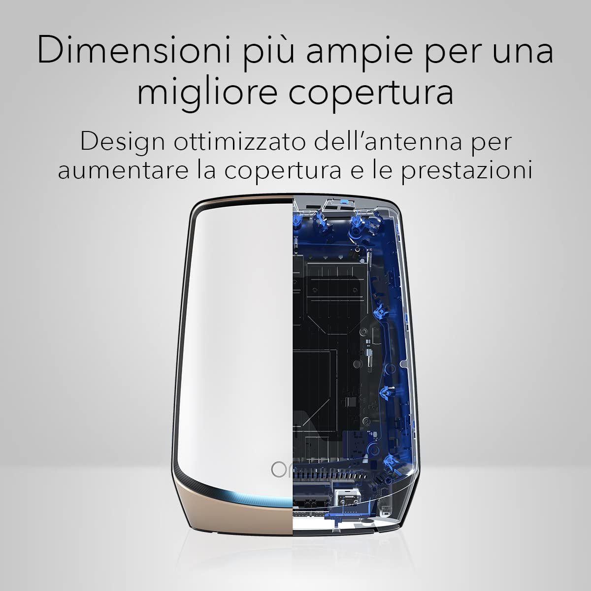 NETGEAR Orbi Router WiFi 6 Triband RBR860S, copertura fino a 180 m2, 100 dispositivi, porta da 10G, protezione Armor, AX6000 (fino a 6 Gbps)