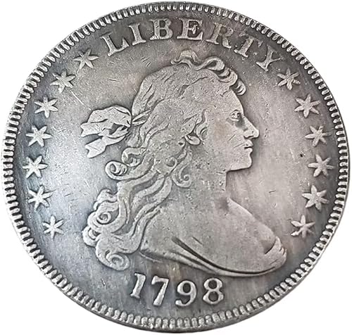 Miniatura 5 de 1795, 1796, 1797, 1798 Año Dólar Moneda Libertad Moneda Libertad Americana Moneda Estados Unidos de América Réplica de Recuerdo para Colección