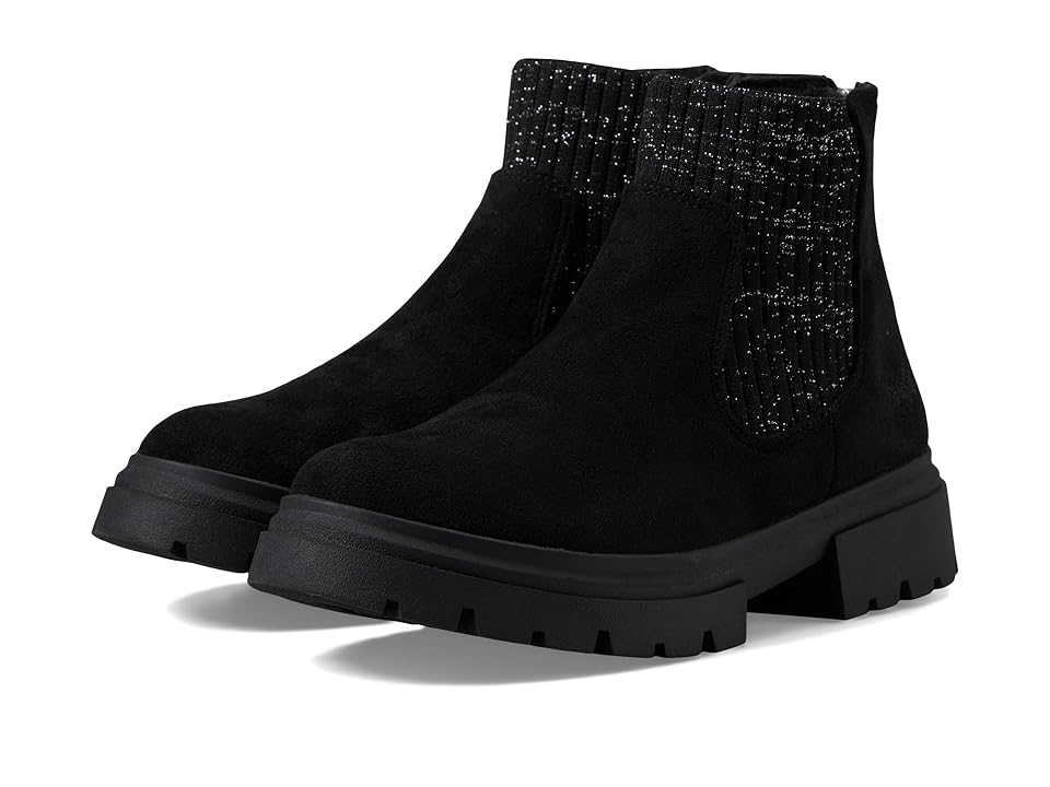 Blowfish Malibu Kids Chassy-K (Little Kid/Big Kid) (Black UltraFiber/Black/Silver Tech) Girl's Shoes INTERNATIONAL SHIPPING