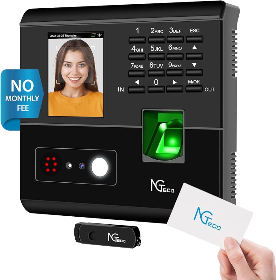 NGTeco タイムレコーダー Amazon.co.jp: NGTeco タイムレコーダー 顔認証 指紋認証 RFID
