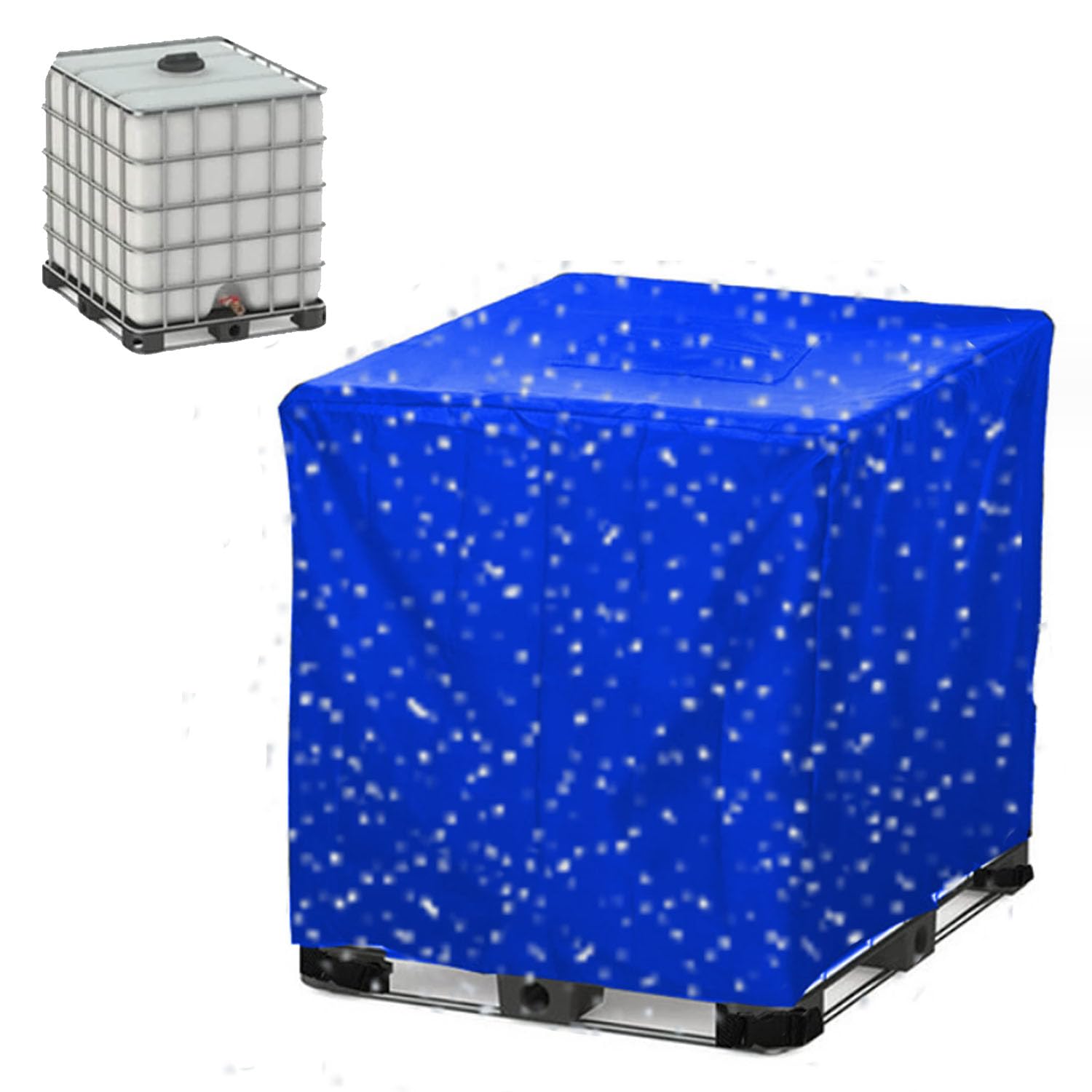 Copertura protettiva per cisterna IBC, 1000 L, tessuto Oxford 210D, 120 x 100 x 116 cm, per cisterna IBC, impermeabile e antipolvere, argento | Leroy Merlin