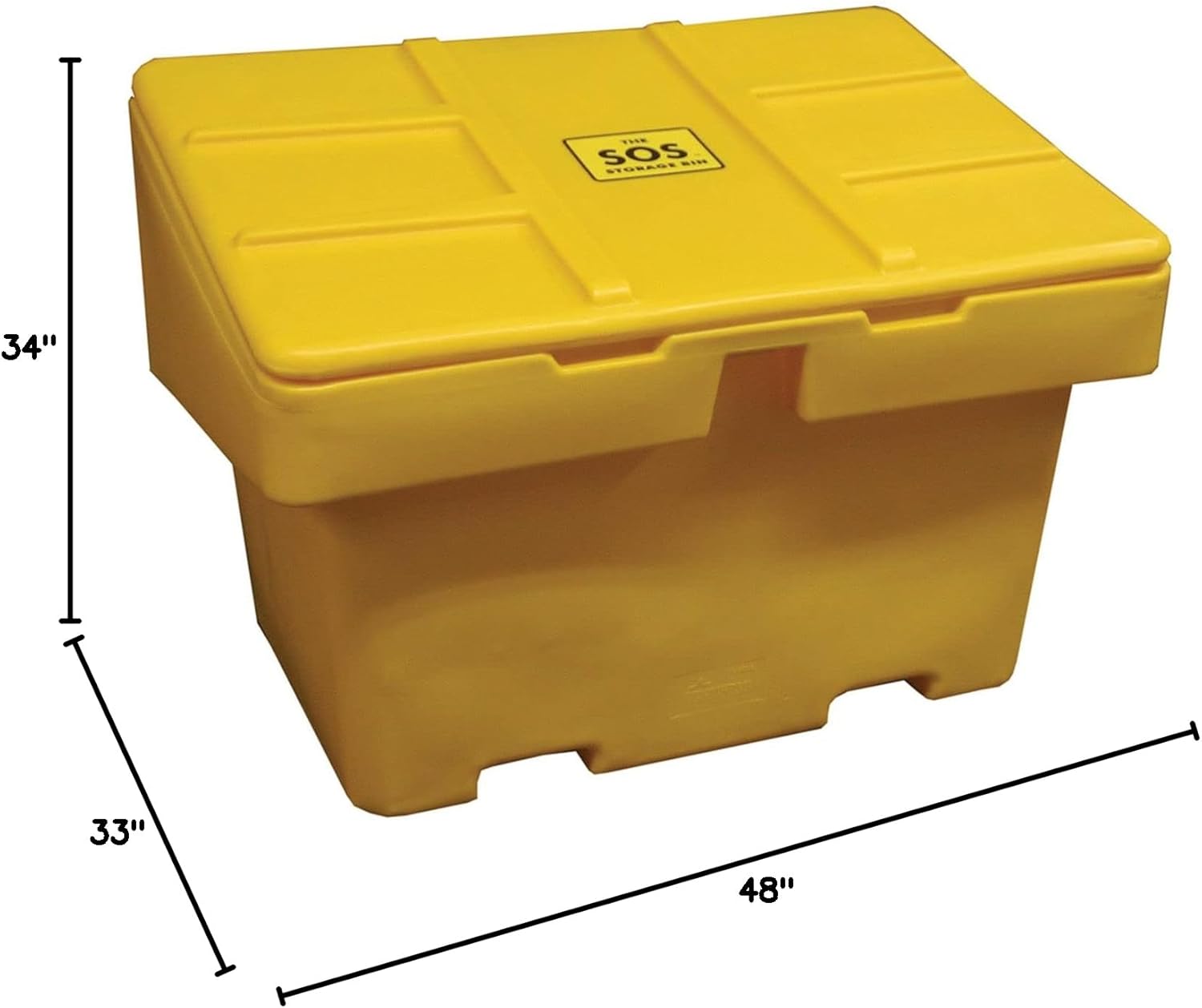 Techstar SOS Outdoor Storage Container - 18.5 Cu. Ft. - Yellow, 48" x 33" x 34"
