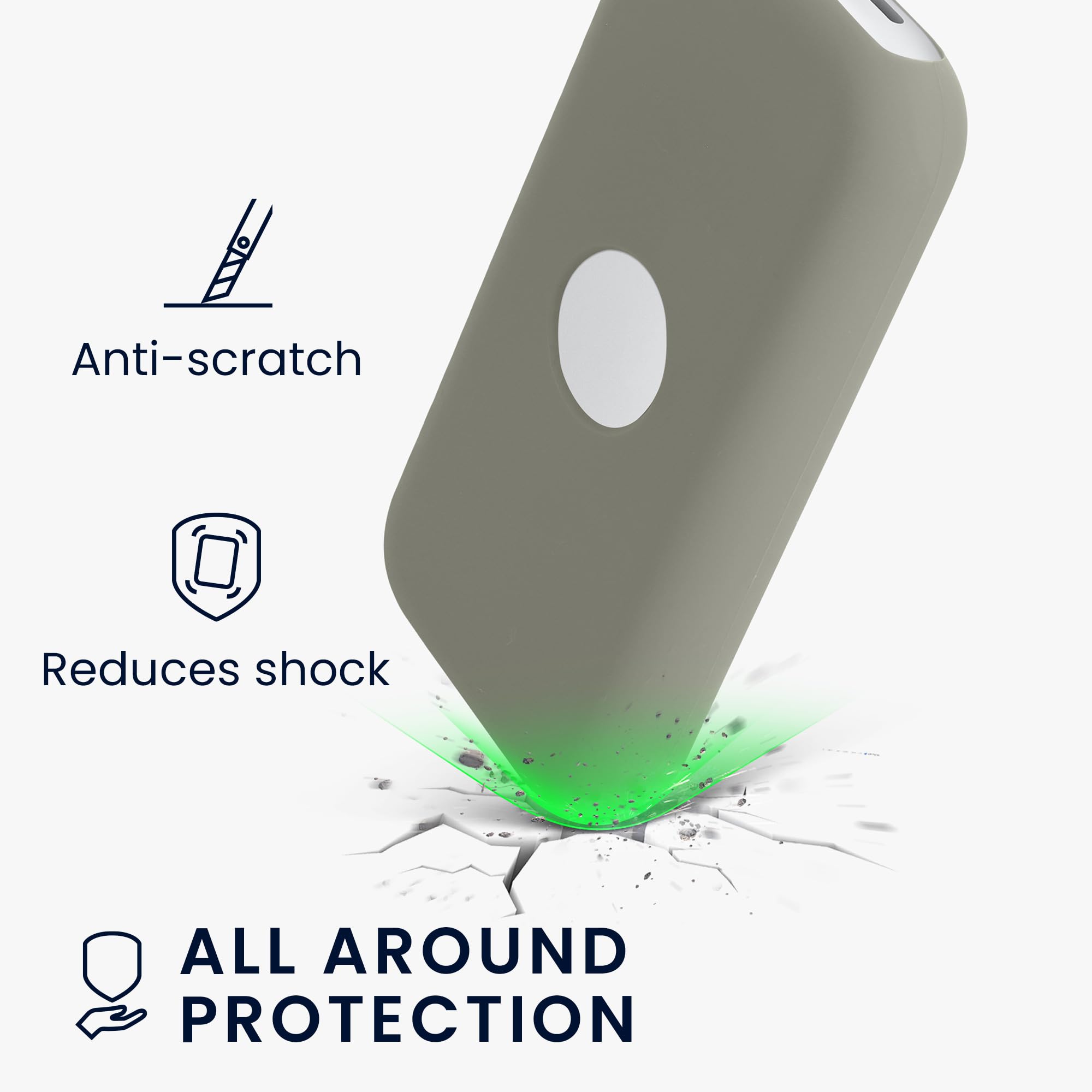 kwmobile Etui kompatybilne z Apple Vision Pro etui na baterie - silikonowy pokrowiec ochronny - szare