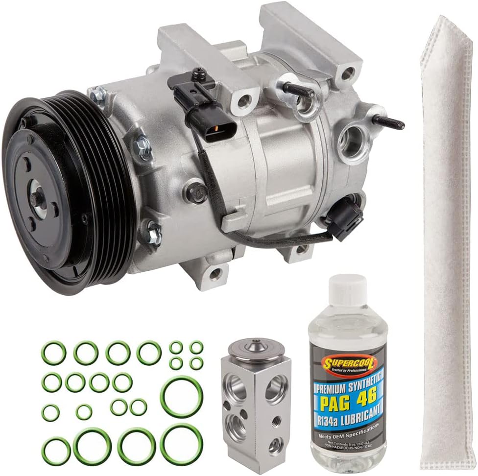OEM AC Compressor & A/C Repair Kit For Hyundai Sonata 2.4L Non-Hybrid 2011 2012 2013 2014 - BuyAutoParts 60-84351RN NEW