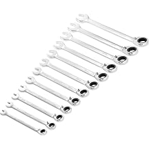 Draper 27692 HI-TORQ Metric Reversible Ratchet Combination Spanner Set 12 Piece