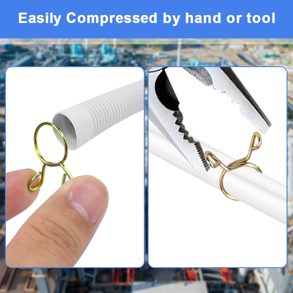 Lot De 6 Colliers De Serrage À Double Fil En 304 Acier Inoxydable 26-30