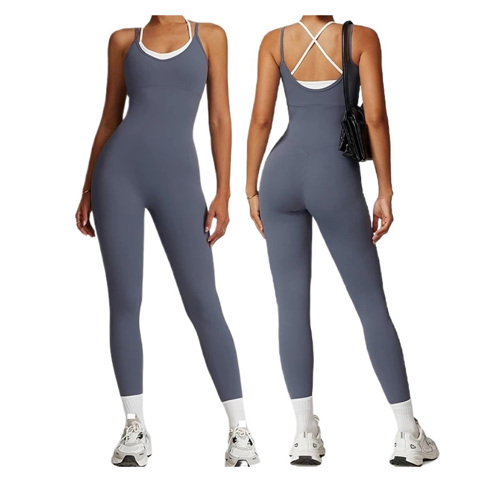 Workout One-piece Suit Women Sports Yoga Clothes Backless Activewear Fitness Set Women Gym Jumpsuit Female