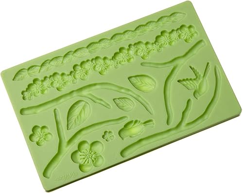 Wilton Silicone Nature Designs - Molde para pasta de fondant y goma de mascar, suministros de decoración de pasteles, verde disponible en Yaxa Costa Rica