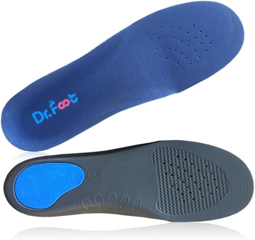 Miniatura 7 de Dr. Foot 's Plantillas ortopédicas para pies planos - Insertos de zapatos con soporte de arco para fascitis plantar, Azul y Verde