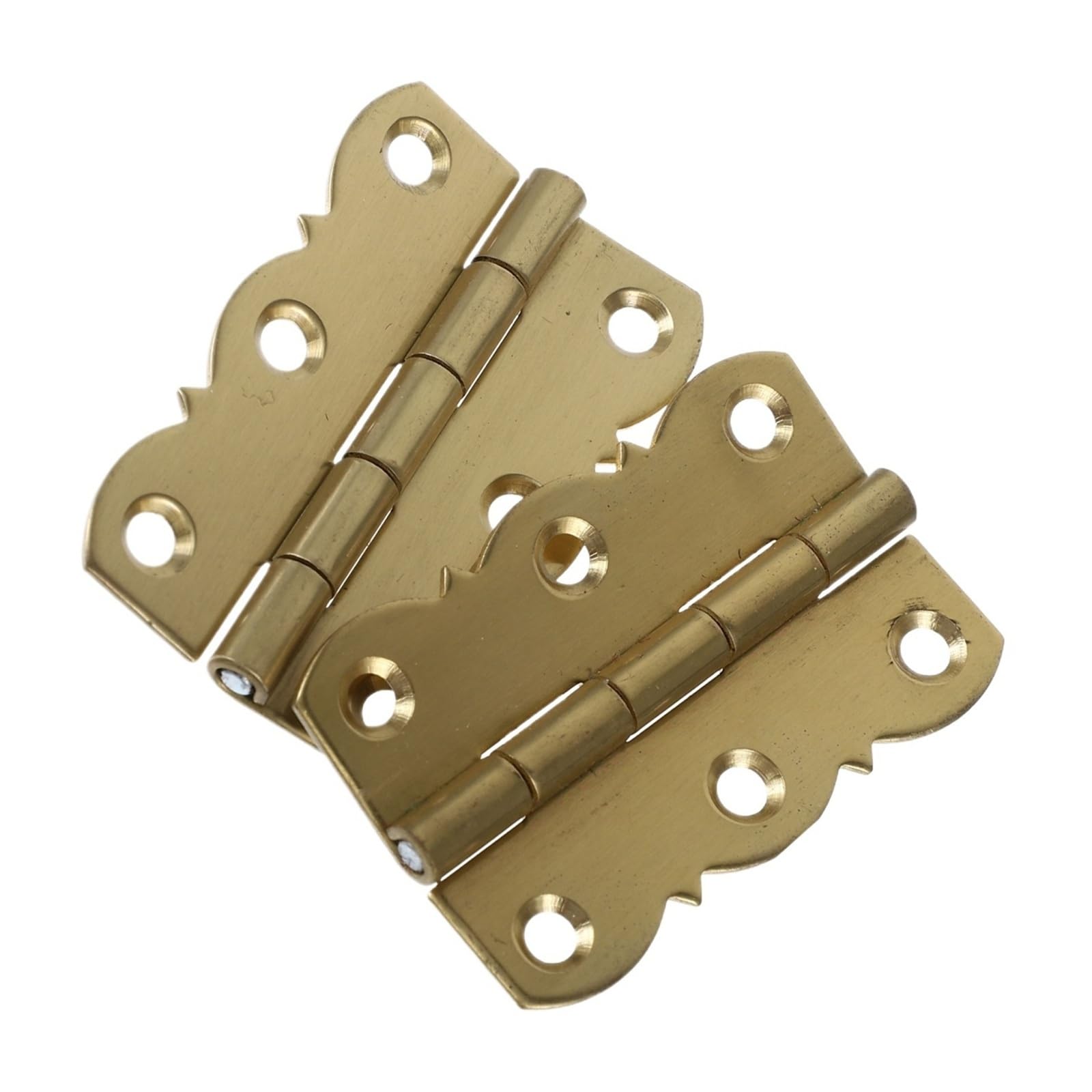 Folding Door Hinge,2pcs Brass Material Golden Thick Bearings Cabinet Hinges Smooth Quiet