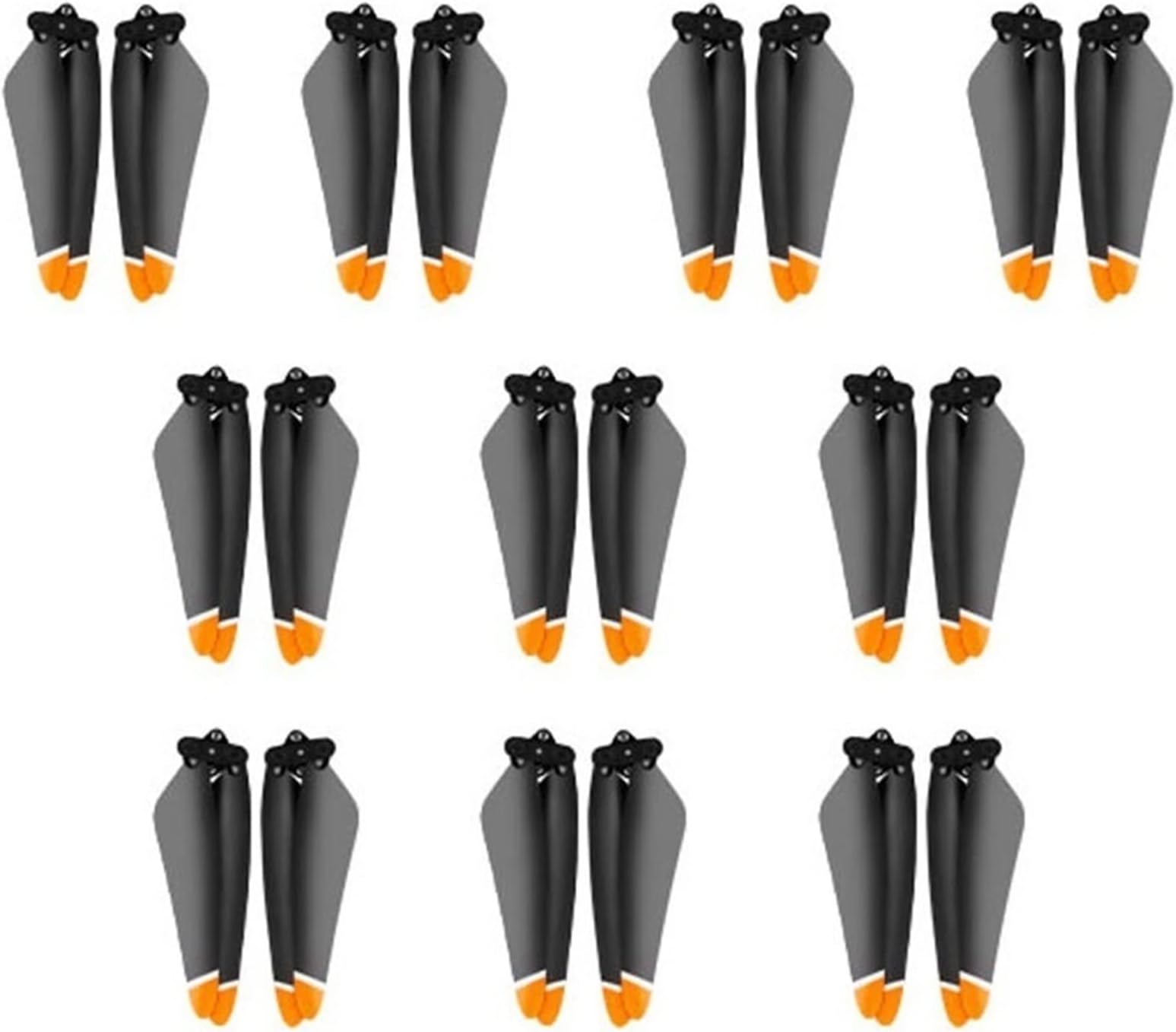 HUANRUOBAIHUO 10Sets/20PCS propeller for JJRC X17 RC Drone Propellors Accessories X17 Quadcopter Propellor Accessories Quadcopters accessories (Color : 10 Orange)