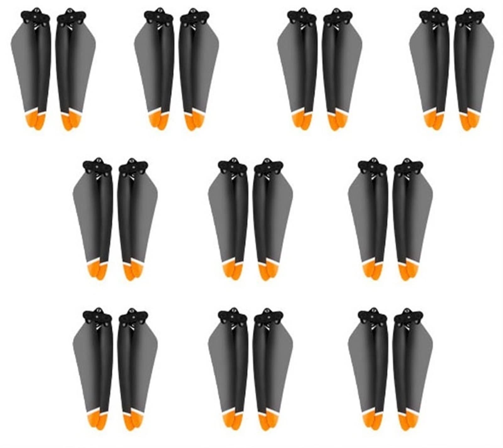 HUANRUOBAIHUO 10Sets/20PCS propeller for JJRC X17 RC Drone Propellors Accessories X17 Quadcopter Propellor Accessories Quadcopters accessories (Color : 10 Orange)