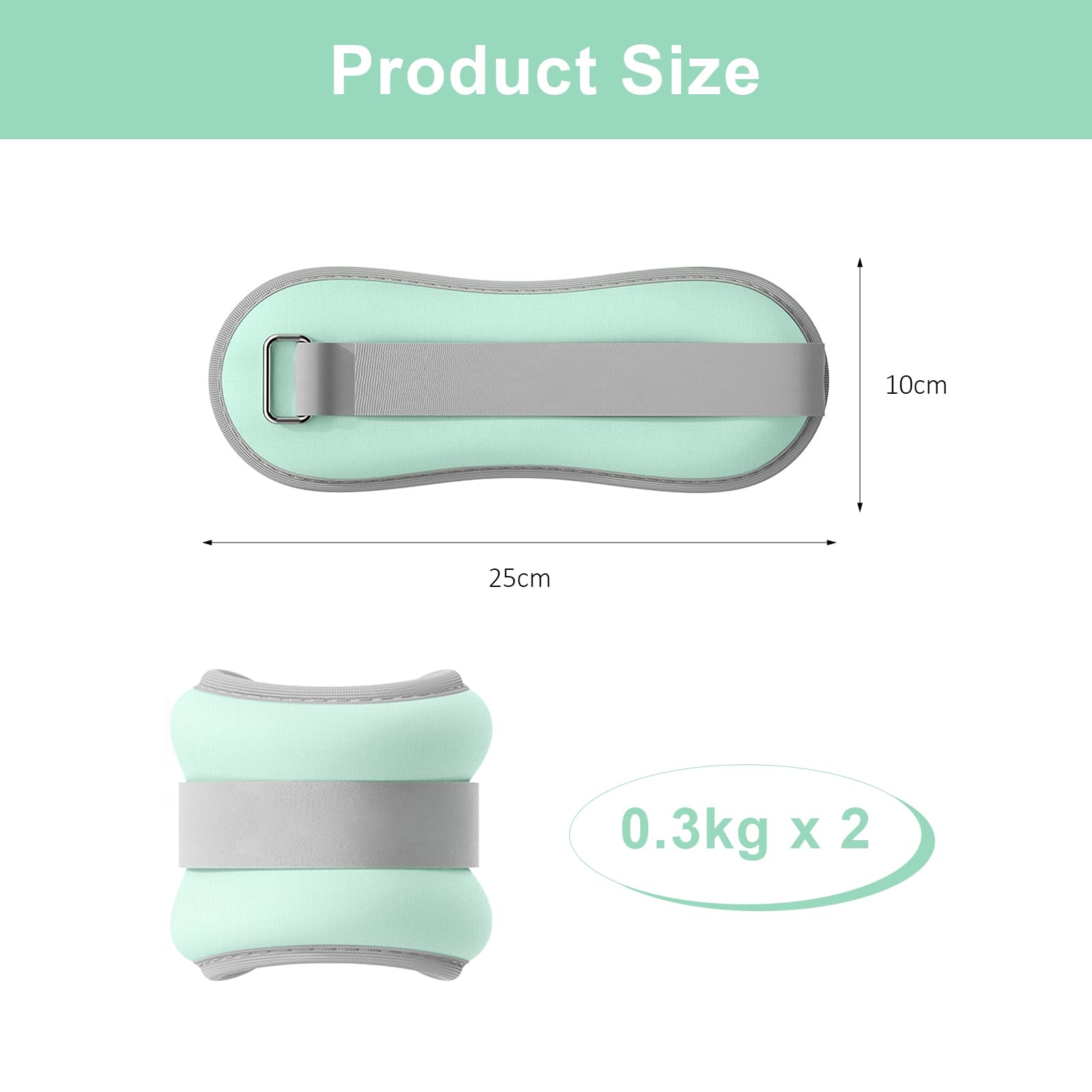 2PCS Gewichtsmanschetten Fuß, Gewichte für Beine und Arme, Ankle Weights, Handgelenk Gewichte, Knöchelgewichte für Pilates, Yoga, Gehen, Joggen, Aerobic