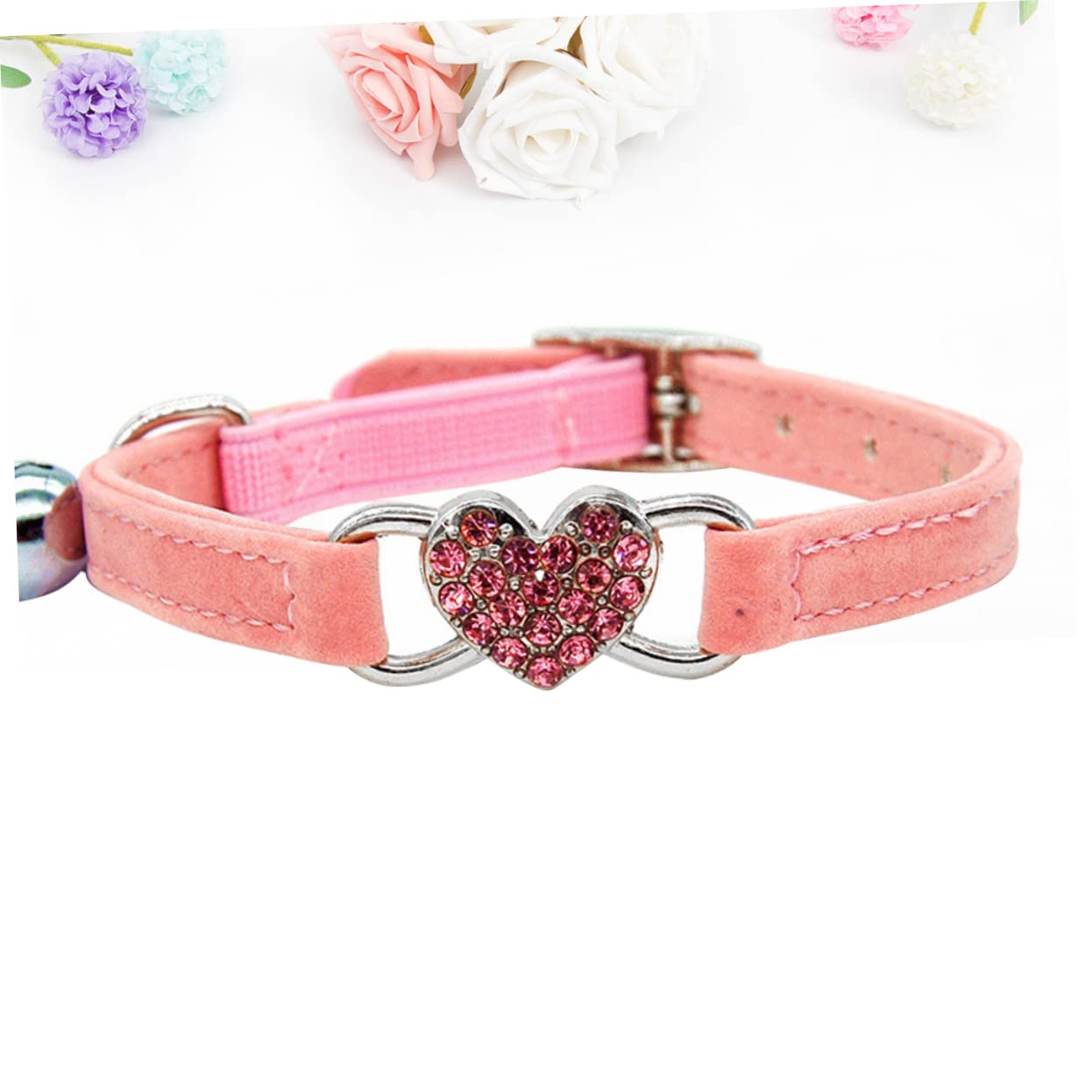 Beavorty Lot De 2 Colliers Élégants pour Chat avec Strass Et Clochette Réglables pour Chats Et Chatons